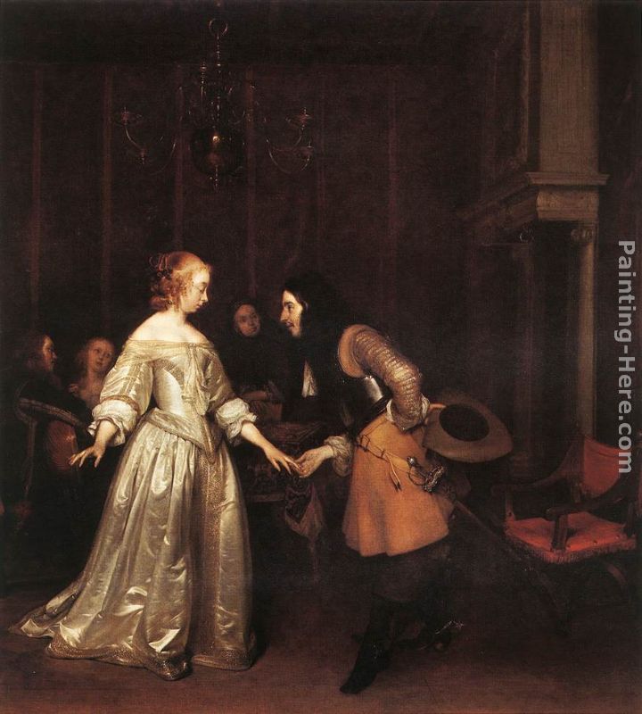 The Dancing Couple painting - Gerard ter Borch The Dancing Couple art painting